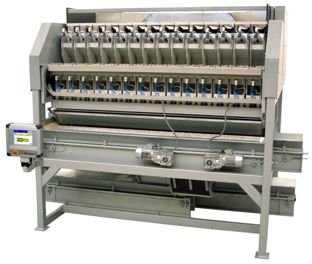 Pesage et comptage peseuse associative linéaire